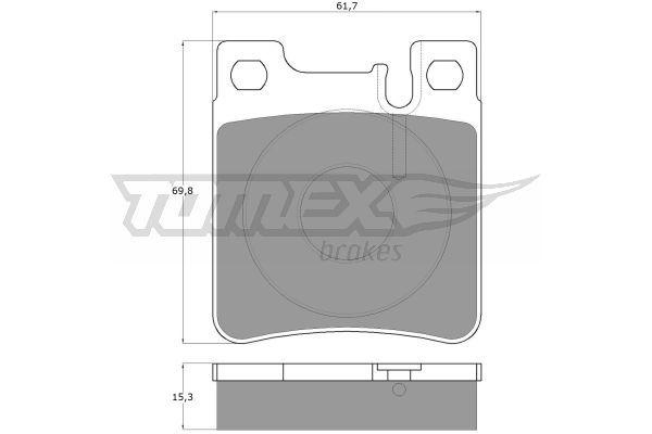 TOMEX BRAKES Комплект тормозных колодок, дисковый тормоз TX 12-73